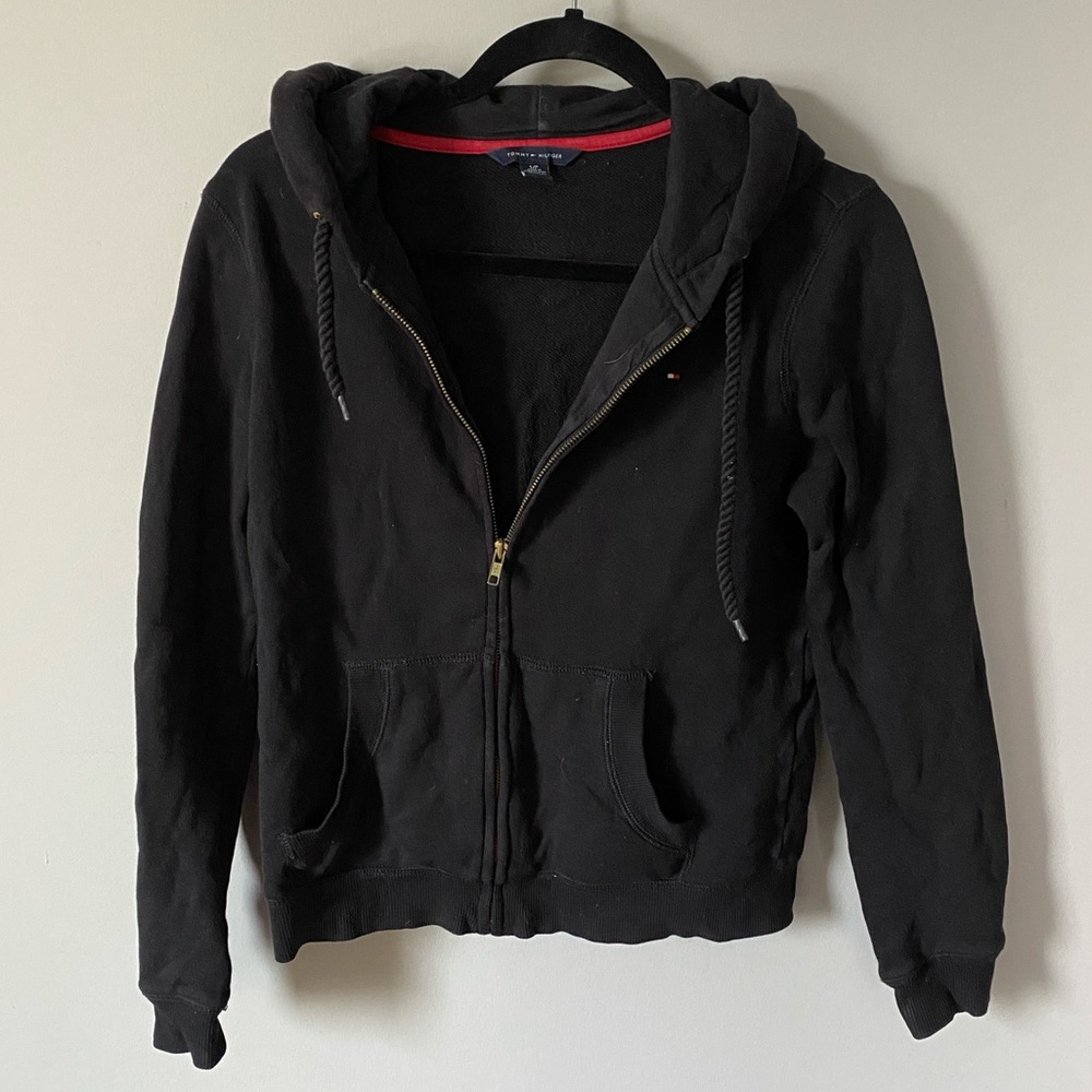 Tommy Hilfiger | Black Zippered Sweatshirt